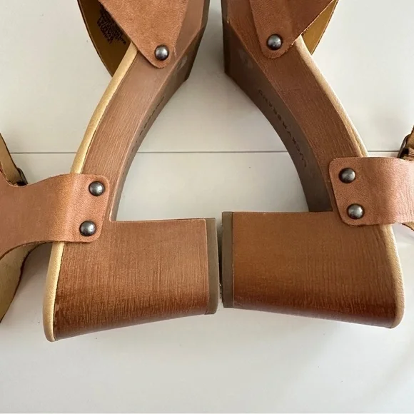 Lucky Brand Women's Haidlee Strappy Block Heel Sandals Latte Tan Color sz 9.5M - Picture 13 of 16